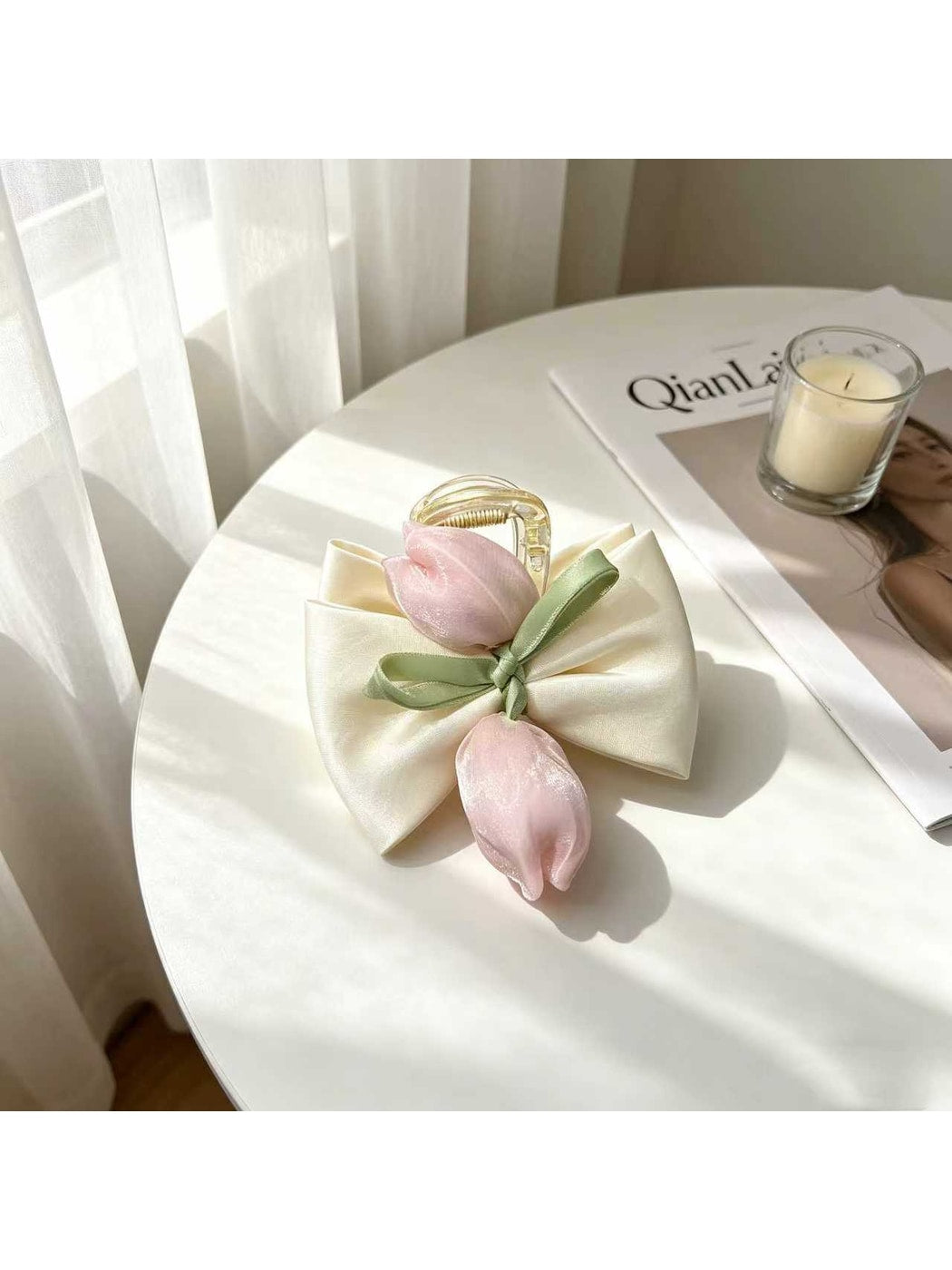Beau - Tulip Bow Polyester Claw Hair Clip