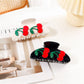 Beau - Half Round Cherry Hair Claw Clip