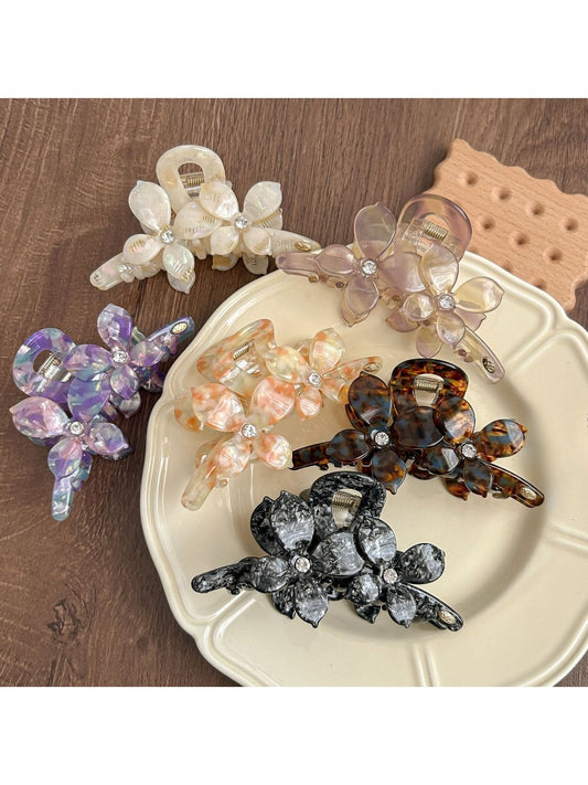 Beau - Elegant Double Bloom Claw Clip