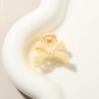 Beau - Glossy Bow Design PS Alloy Claw Hair Clip