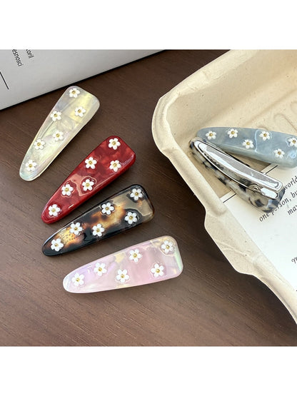 Beau - Elegant Oval Floral Hair Claw Clip
