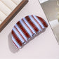 Beau - Blue Brown Stripes Claw Clip