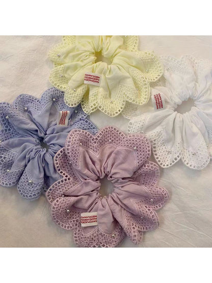 Gifty - Sweet Lace Checkered Hair Tie