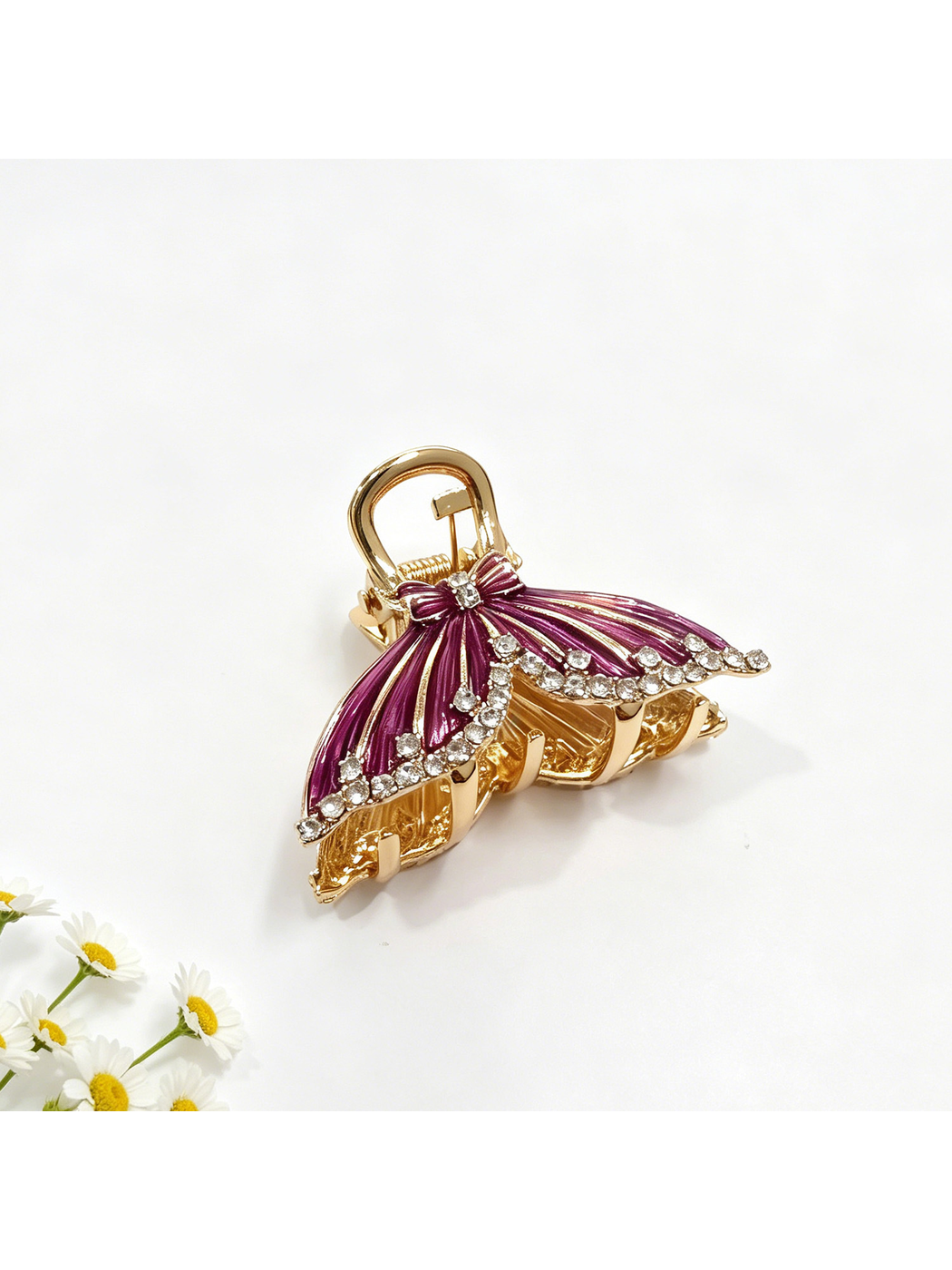 Beau - Bow Shape Glossy Alloy Hair Claw Clip