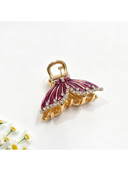 Beau - Bow Shape Glossy Alloy Hair Claw Clip