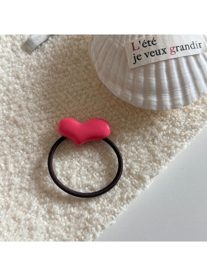 Gifty - Minimalist Solid Color Heart Hair Tie