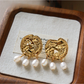Earedge - Vintage Geometric Drop Detail Stud Earrings