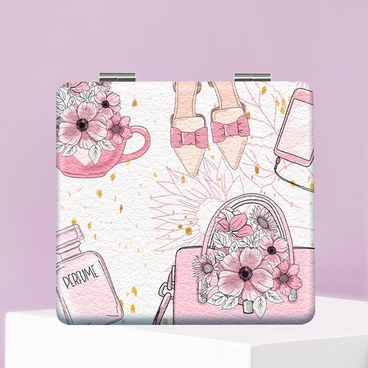 Mirroray - Cartoon Fashion Pattern Foldable Makeup Mirror