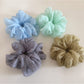 Gifty - Fluffy Polyester Mesh Polka Dot Scrunchie