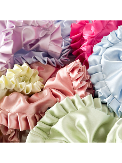 Gifty - Oversized Ruffled Satin Look Scrunchie