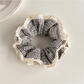 Gifty - Vintage Plaid Lace Trim Hair Scrunchie