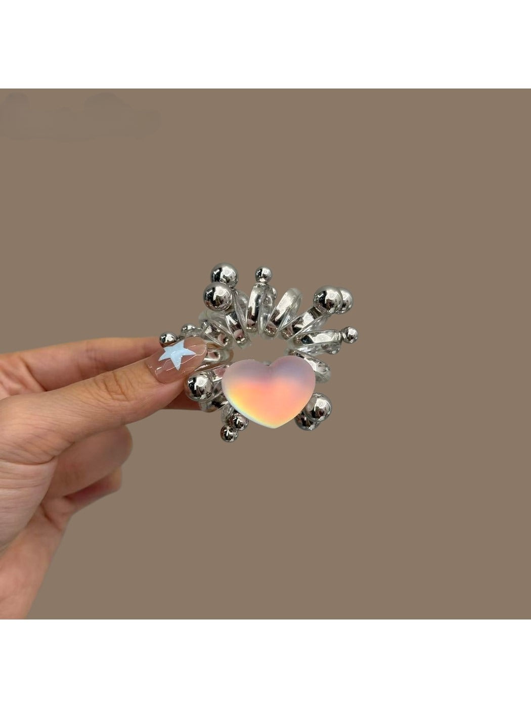 Gifty - Sweet Heart Detail Coil Plastic Hair Tie
