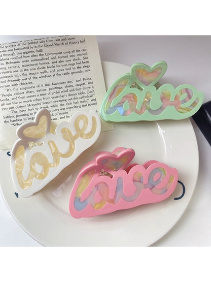Beau - Love Flower Shaped Acetate Hair Clip