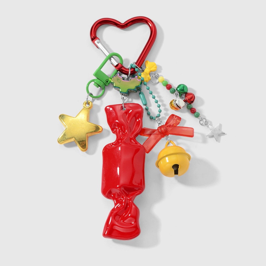 Keypus - Christmas Candy and Star Design Keychain