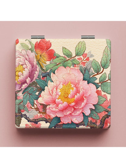 Mirroray - Square Floral Portable Touch Up Makeup Mirror