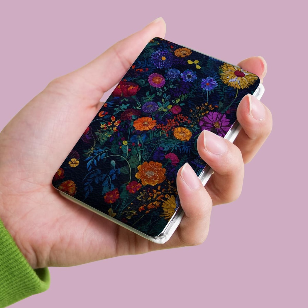Mirroray - Floral Print Foldable Handheld Makeup Mirror