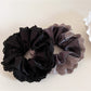 Gifty - Satin Lace Edge Pleated Scrunchie