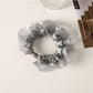 Gifty - Pleated Mesh Ruffled Edge Scrunchie