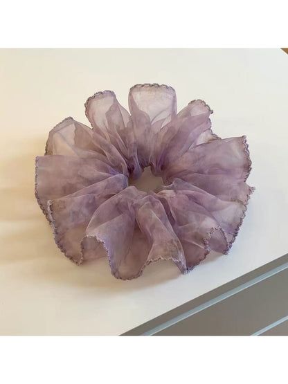 Gifty - Vintage Floral Polyester Ponytail Scrunchie