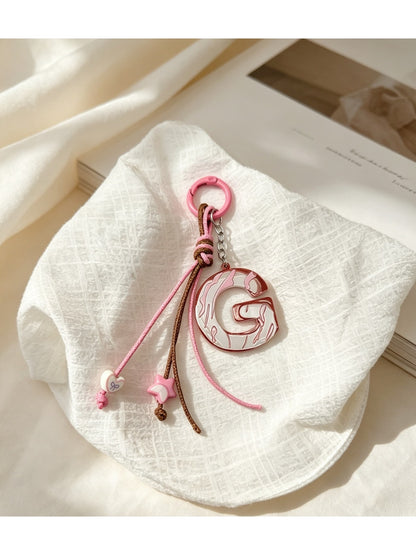 Keypus - Acrylic Alphabet Phone Charm Bag Chain Keychain
