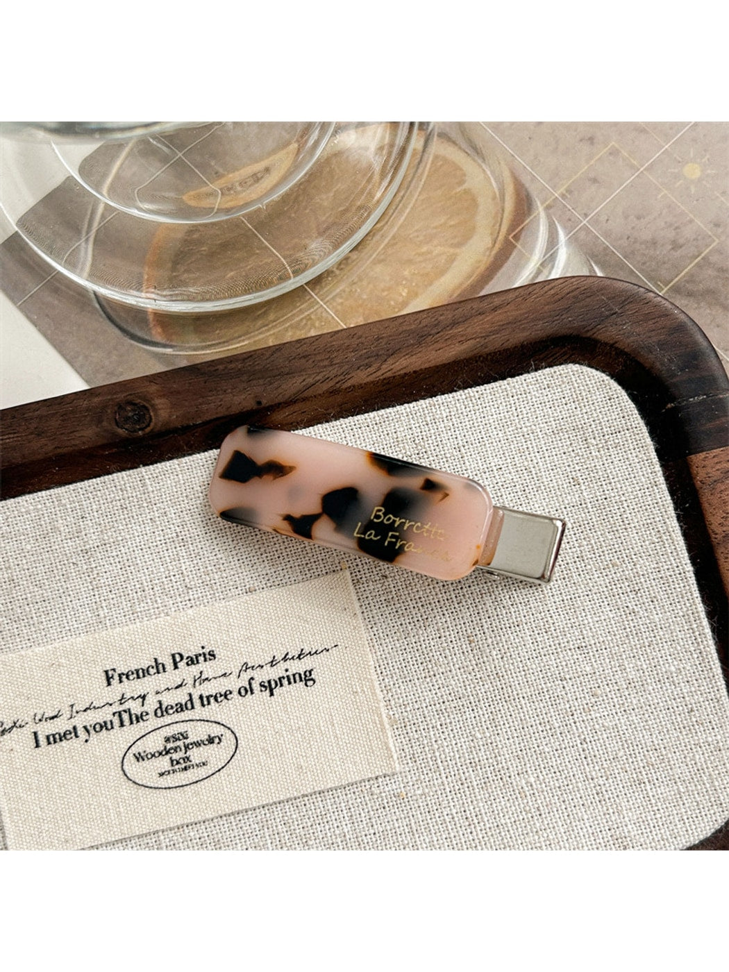 Beau - Rectangular Acetate Duckbill Geometric Hair Clip