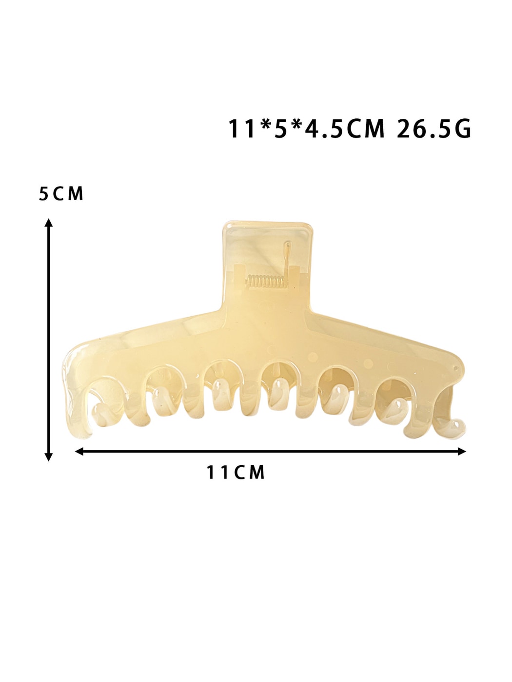Beau - Minimalist Solid Color Plastic Claw Clip