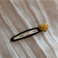 Beau - Plaid Fabric Heart Side Hair Clip