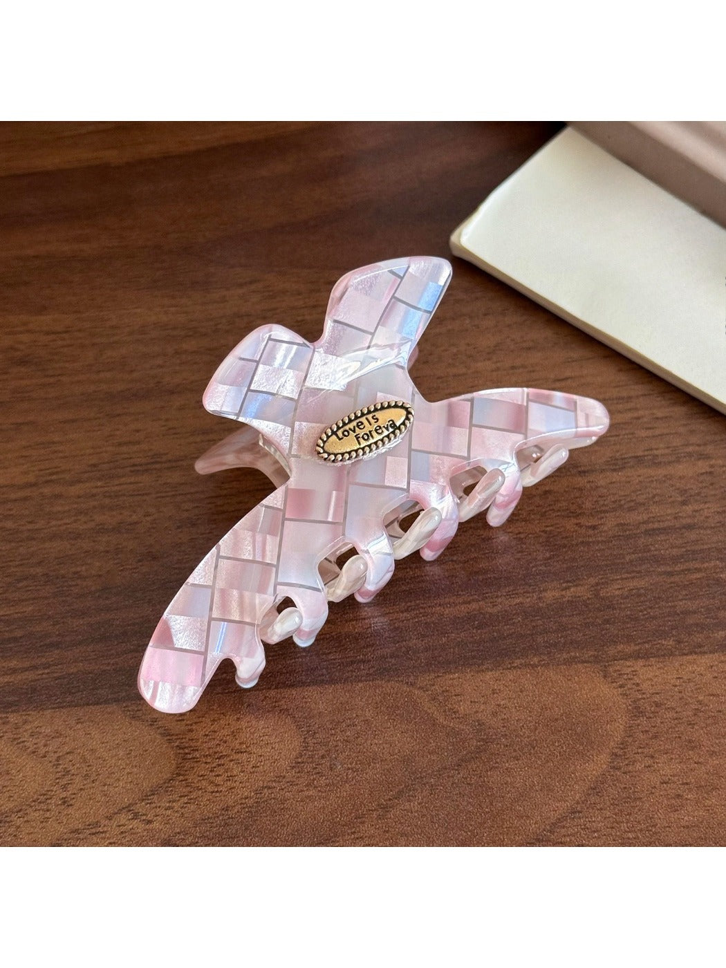 Beau - Iridescent Check Hair Clip