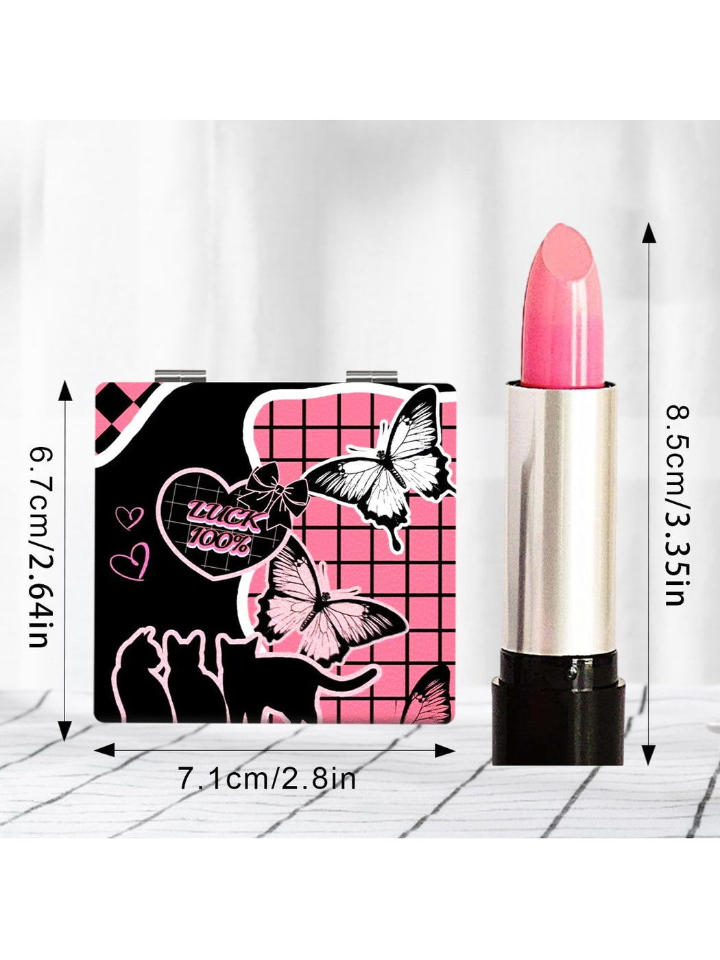 Mirroray - Y2K Print Folding Makeup Mirror