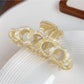 Beau - Openwork Geometric Acetate Alloy Claw Clip