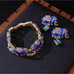 Earedge - Vintage Elephant Drop Accent Stud Earrings