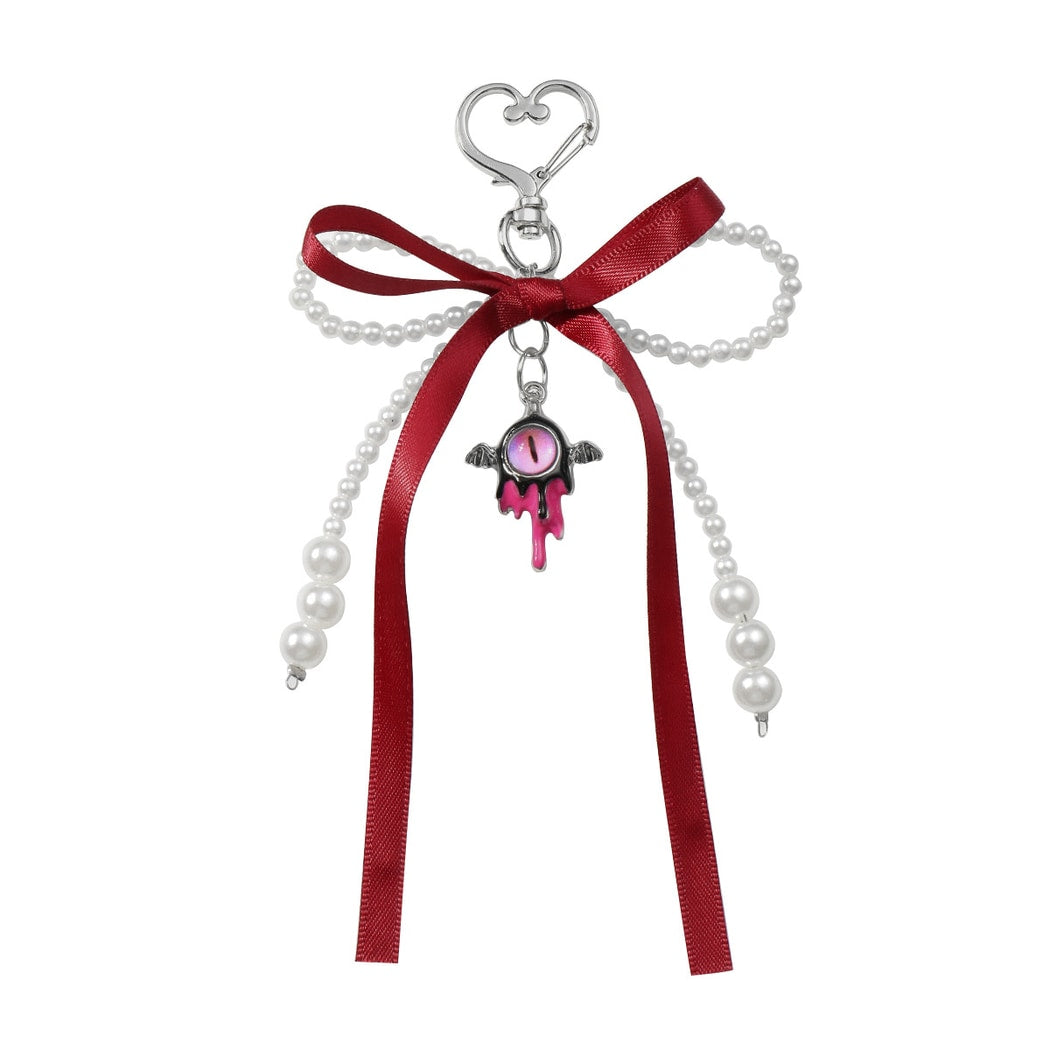 Keypus - Beaded Bow Eye Charm Keychain