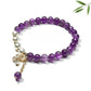 Lovra vintage butterfly beaded bracelet displayed on a white background showing full length