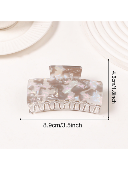 Beau - Iridescent Textured Square Claw Hair Clip