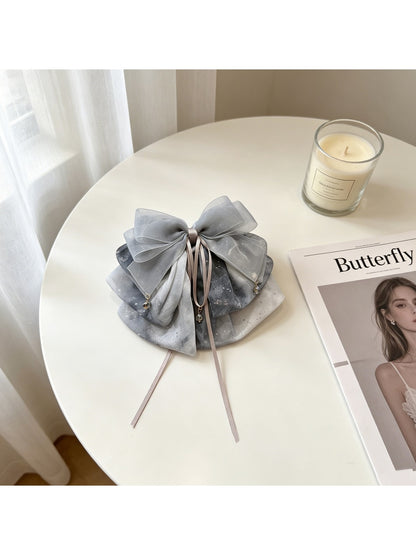 Beau - Draped Bow Half Up Ponytail Hair Claw Clip