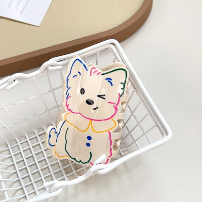 Beau - Cute Cartoon Puppy Pattern Claw Clip