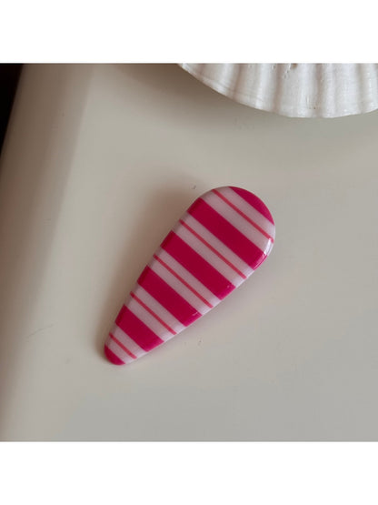 Beau - Colorful Stripe Pattern Acrylic Claw Clip