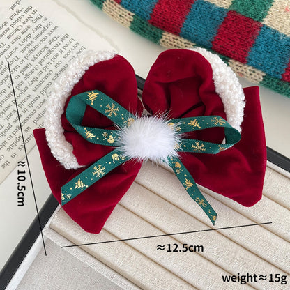 Beau - Sweet Christmas Plush Bow Hair Accessories