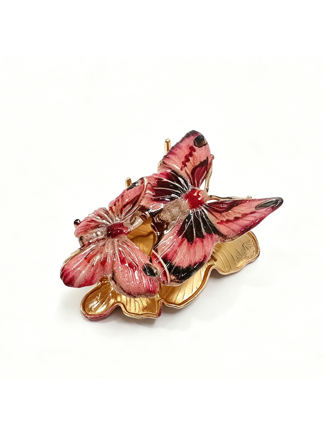 Beau - Sweet Butterfly Accent Alloy Hair Clip