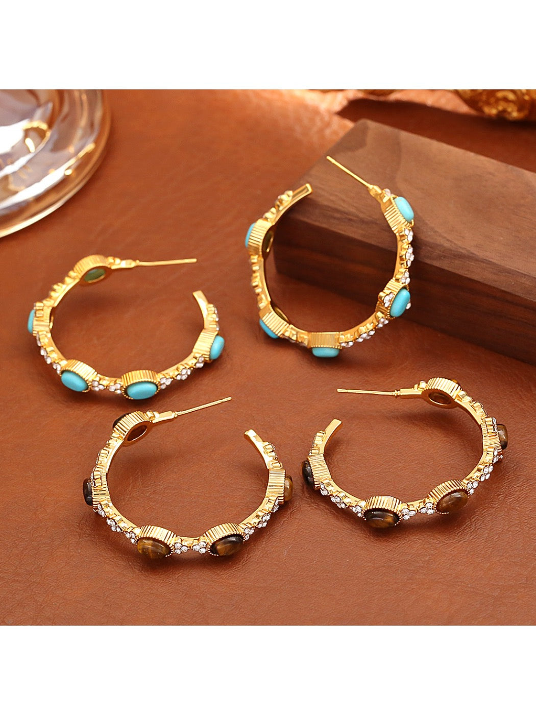 Earedge - Maillard Style C Hoop Earrings