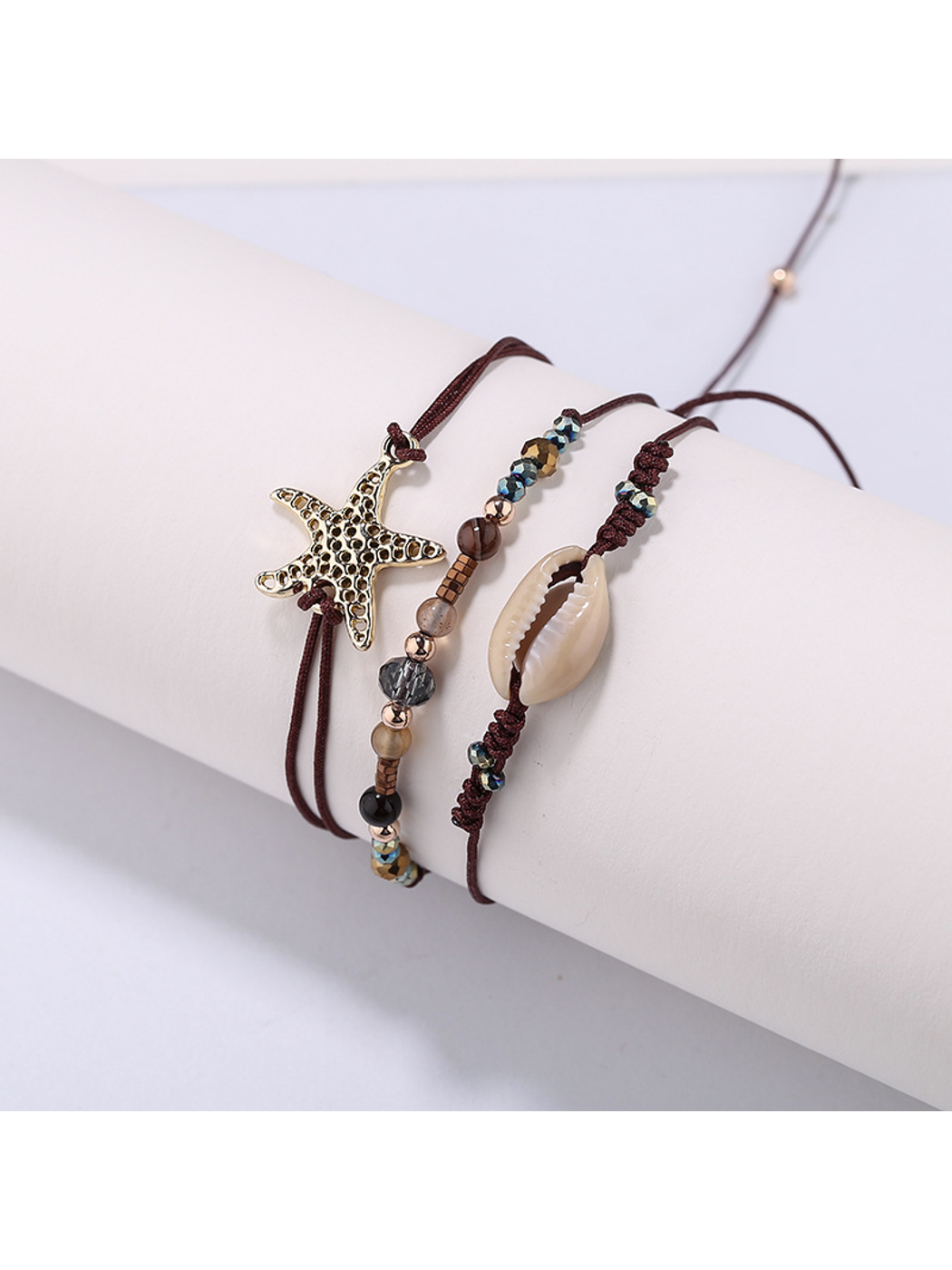 Lovra - Beaded Starfish Accent Bohemian Bracelet