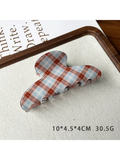 Beau - Modern Minimalist Plaid Hair Claw Clip