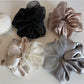 Gifty - Satin Paneled Ruched Scrunchie