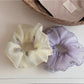 Gifty - Embroidered Sheer Ruffled Floral Scrunchie