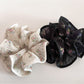 Gifty - Ruffled Small Floral Trim Scrunchie