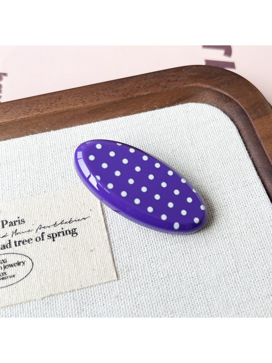 Beau - Polka Dot Candy Color Acetate Duckbill Hair Clip
