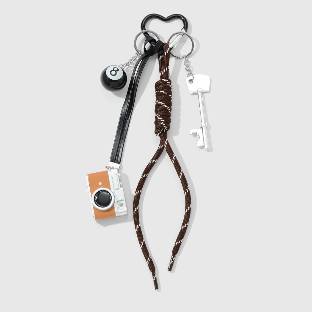 Keypus - Retro Camera and Ball Pendant Keychain