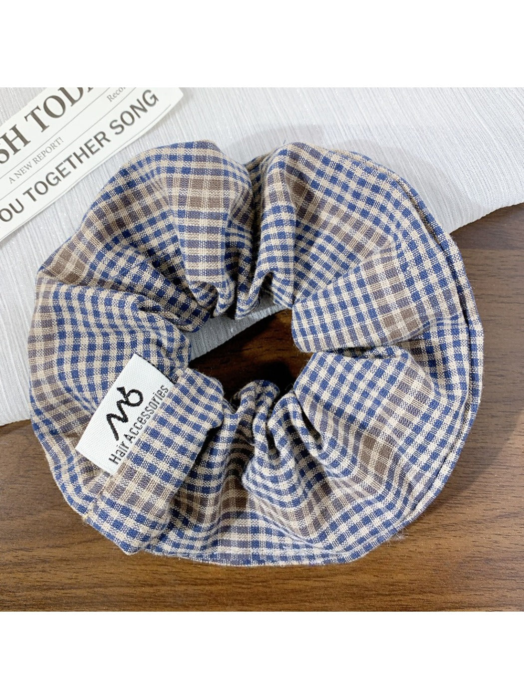 Gifty - Preppy Style Simple Plaid Scrunchie
