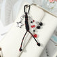 Keypus - Y2K Leopard Print Pom Pom Cherry Keychain