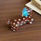 Beau - Polka Dot Dog Shape Acetate Claw Clip